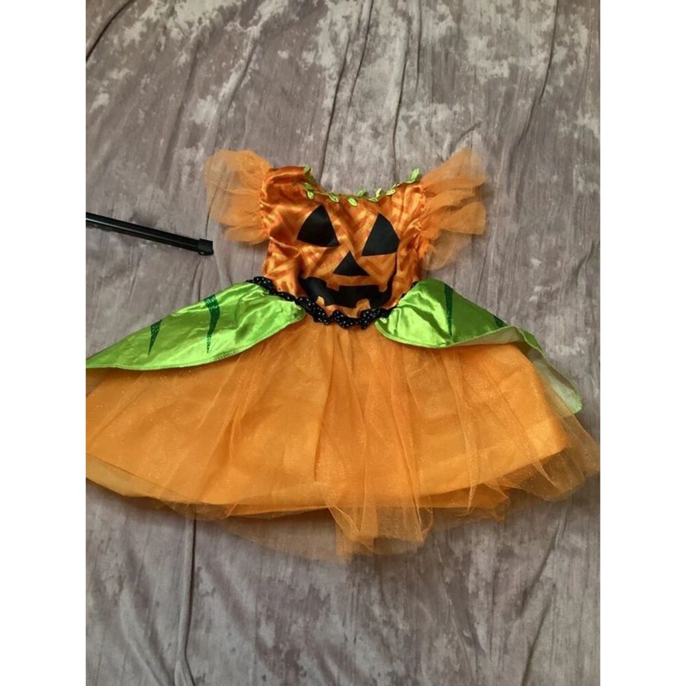 Halloween Costume Pumpkin Jack-o’-lantern Tulle Dress